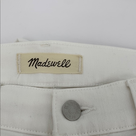 Madewell Mid-rise Kick out ankle jeans white denim bootcut flare women 28 - Picture 6 of 9